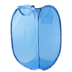 Foldable Mesh Laundry Basket with Handles Large Clothes Hamper (1 Pc,36x36x58cm)