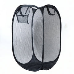 Collapsible Mesh Laundry Hamper Portable Clothes Storage Basket(1 Pc,34x34x57cm)