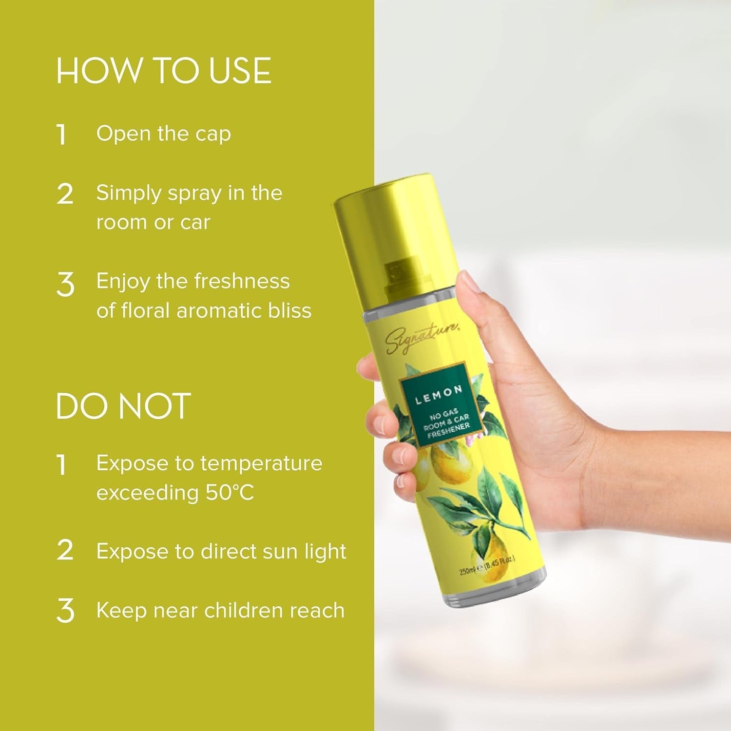 lemon deodorizer spray bottle