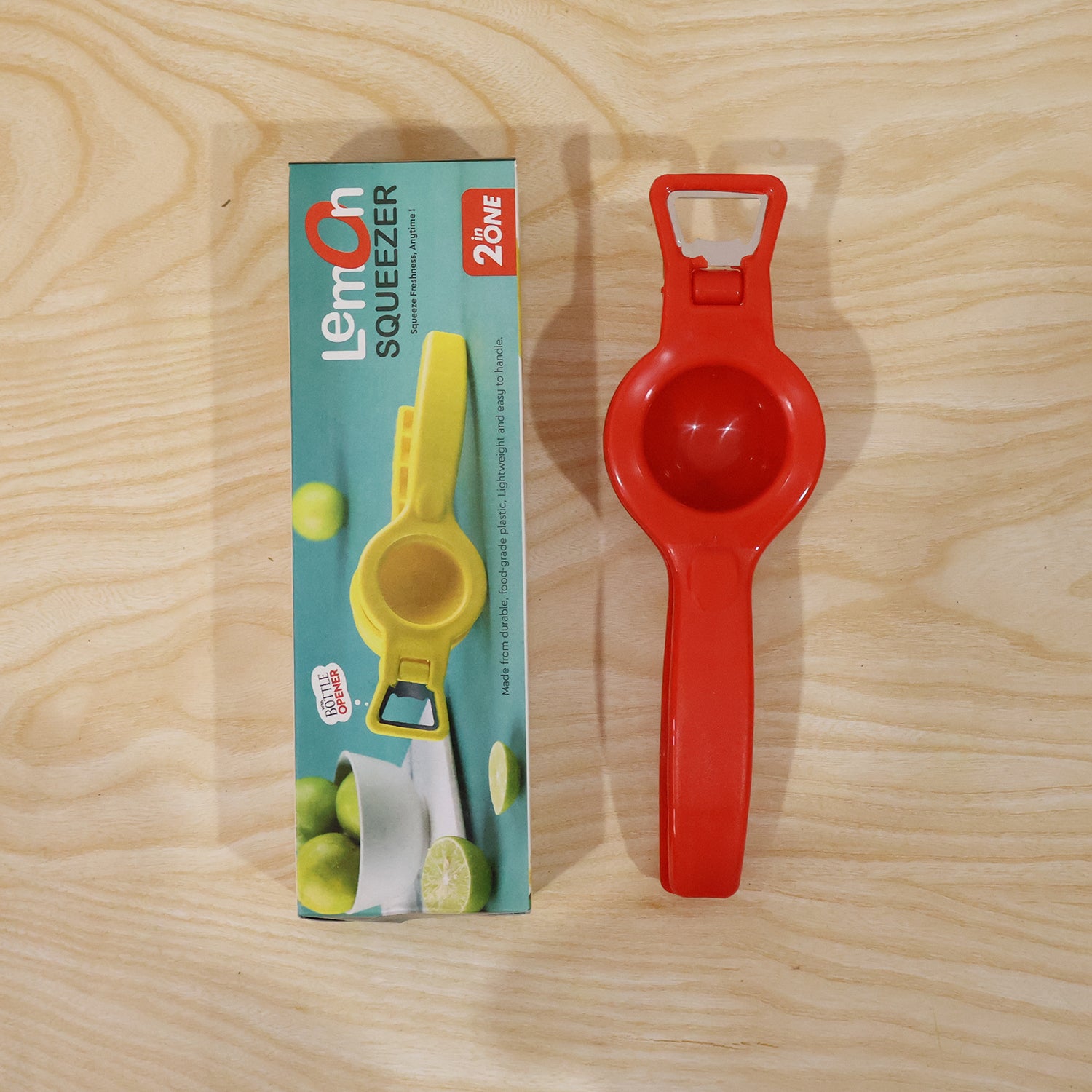 Kitchen 2 in 1 Unbreakable Lemon Squeezer and Bottle Opener (1 Pc)
