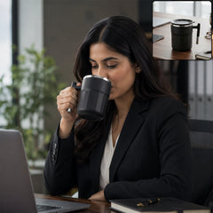 Apex compact coffee mug 300 ml in matte black
