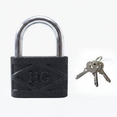 Heavy duty pad lock on gate lock
