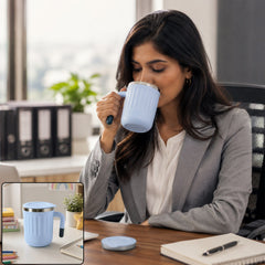 Apex office mug 400 ml with handle and lid
