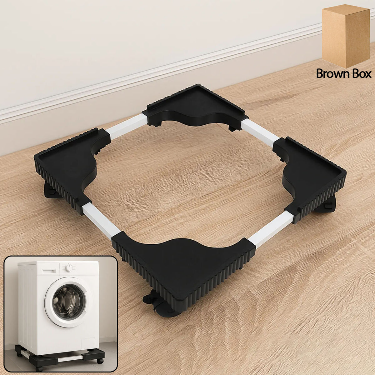 Adjustable Washing Machine & Refrigerator Stand (67×67 cm ,1 Pc)