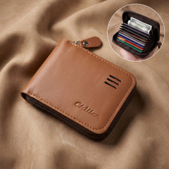 Compact Zip-Around Card Holder Wallet for Men & Women (1 Pc)