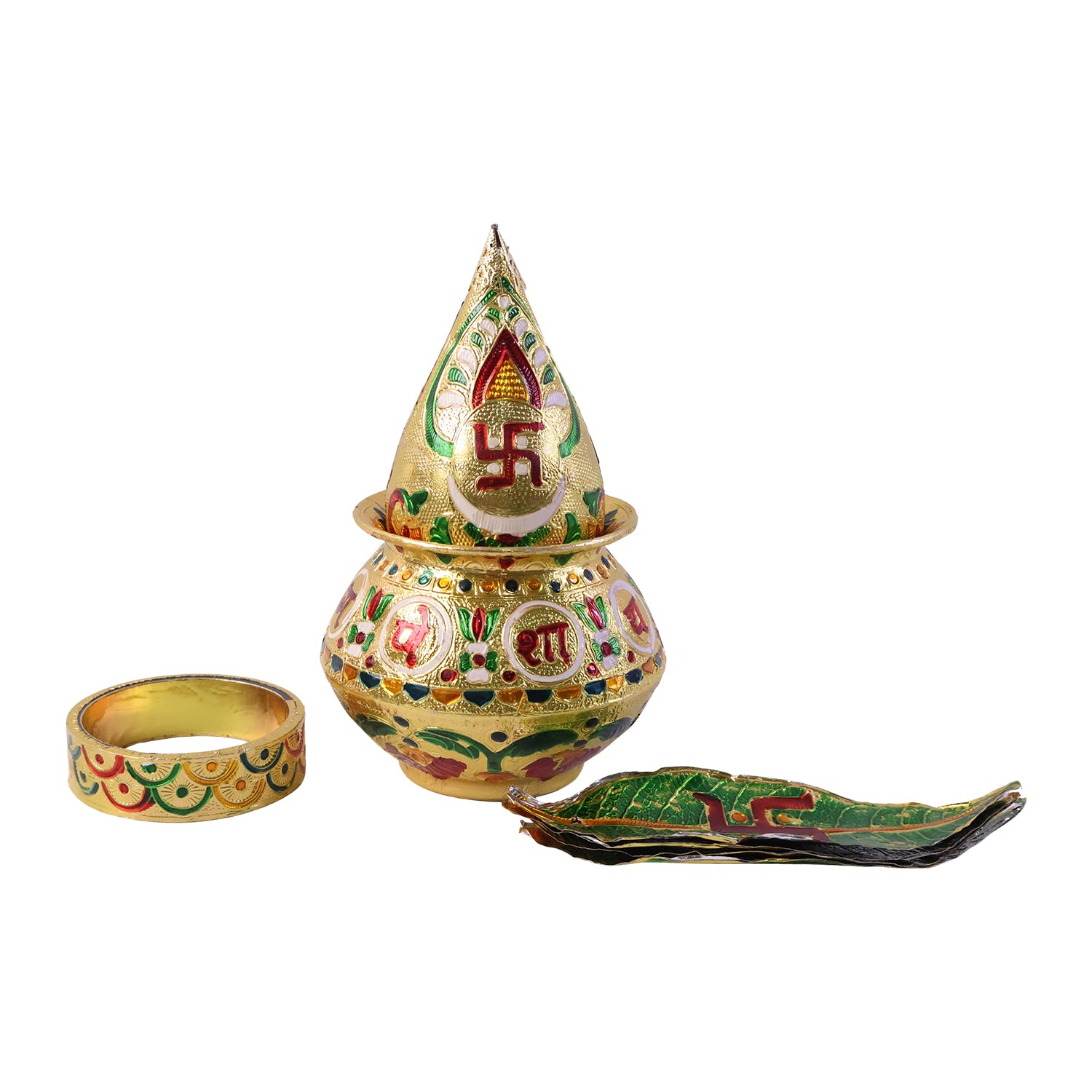 Traditional Decorative Pooja Kalash (1 Set)