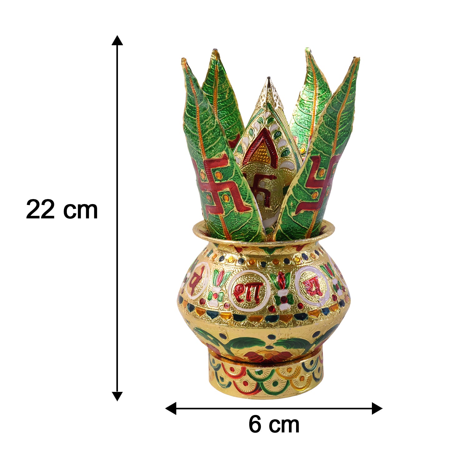 Traditional Decorative Pooja Kalash (1 Set)