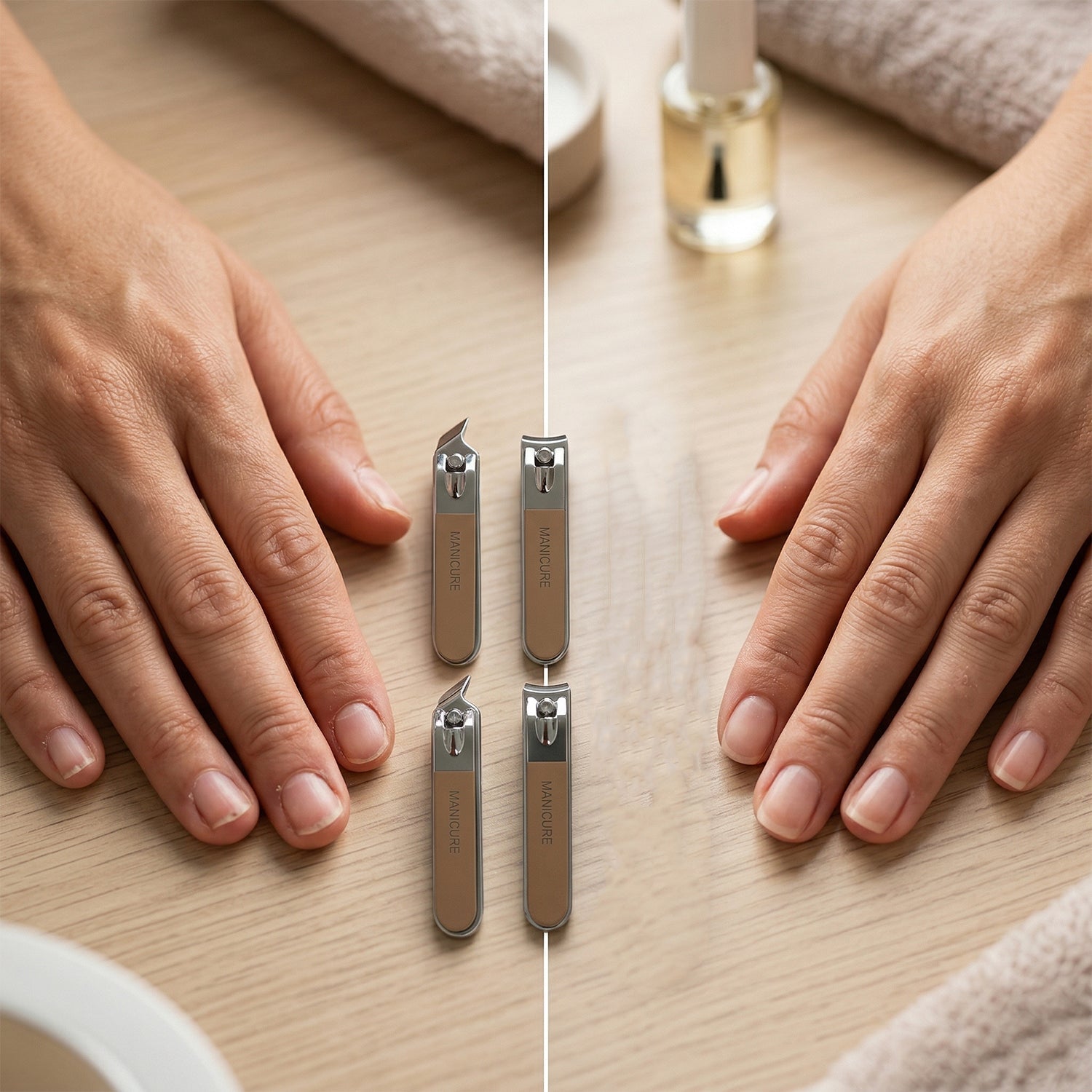 Complete nail care set including cutter and file