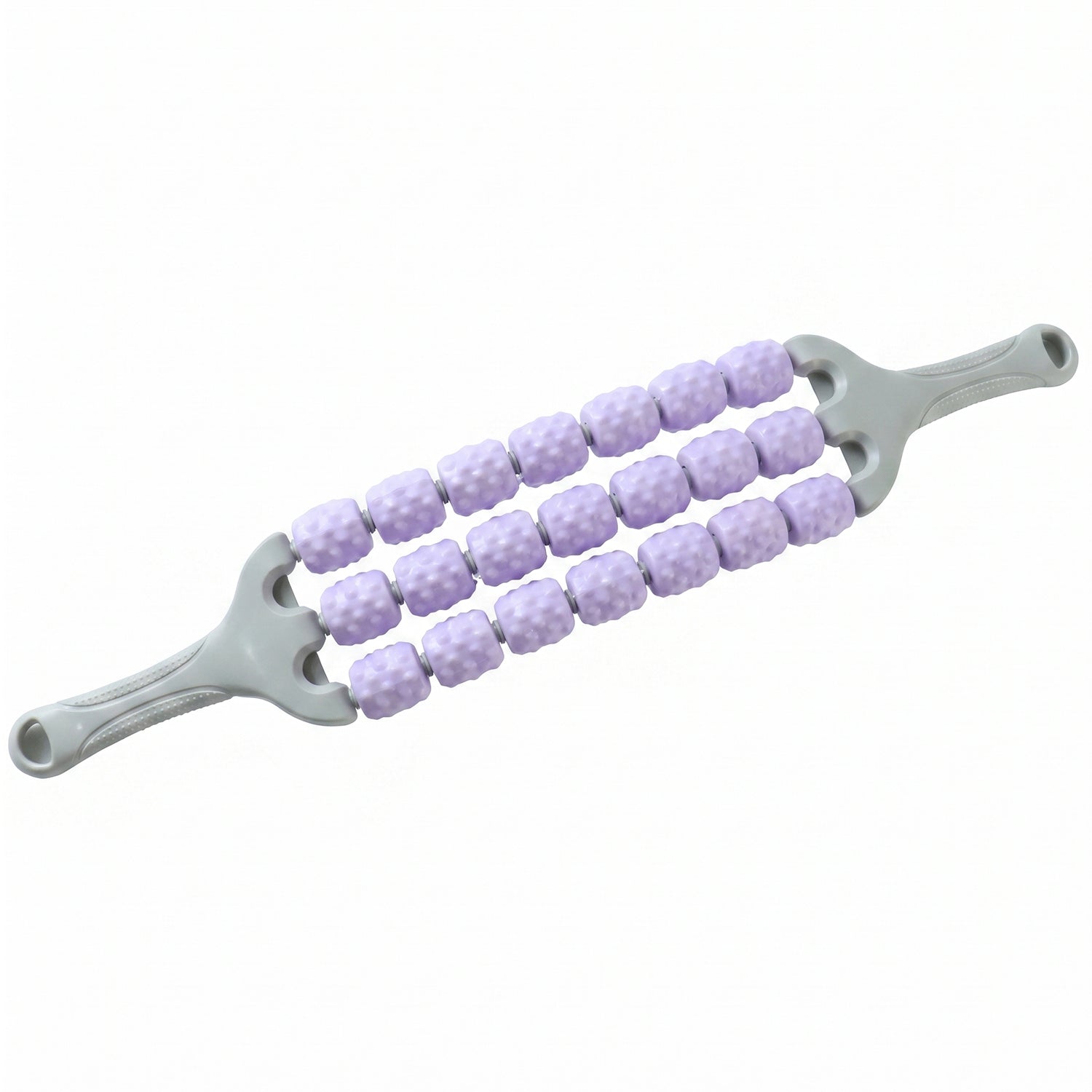 Handheld muscle roller stick on white background