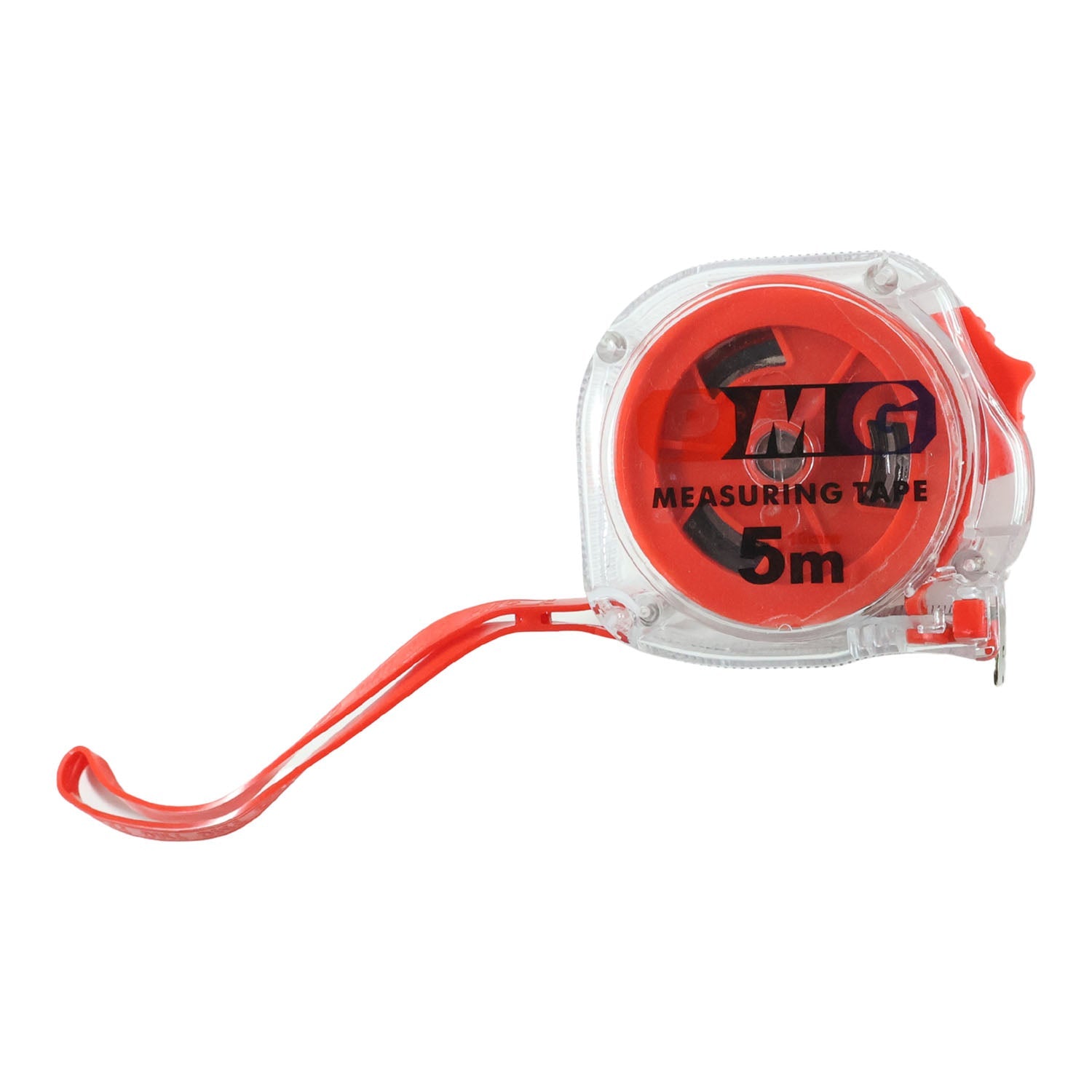 Press release locking system on measuring tape