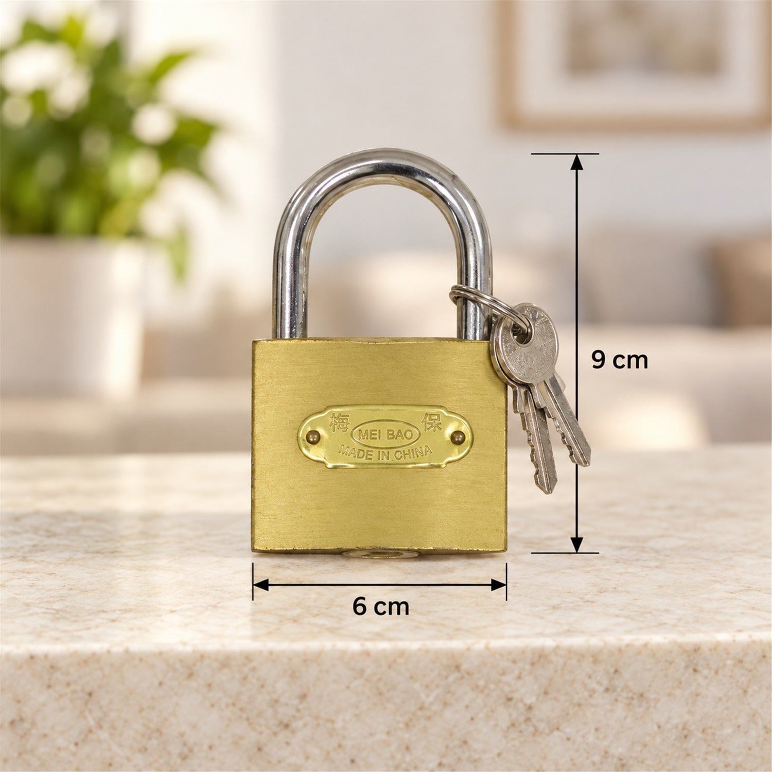 Solid Imitation Copper Lock with Hardened Steel Shackle