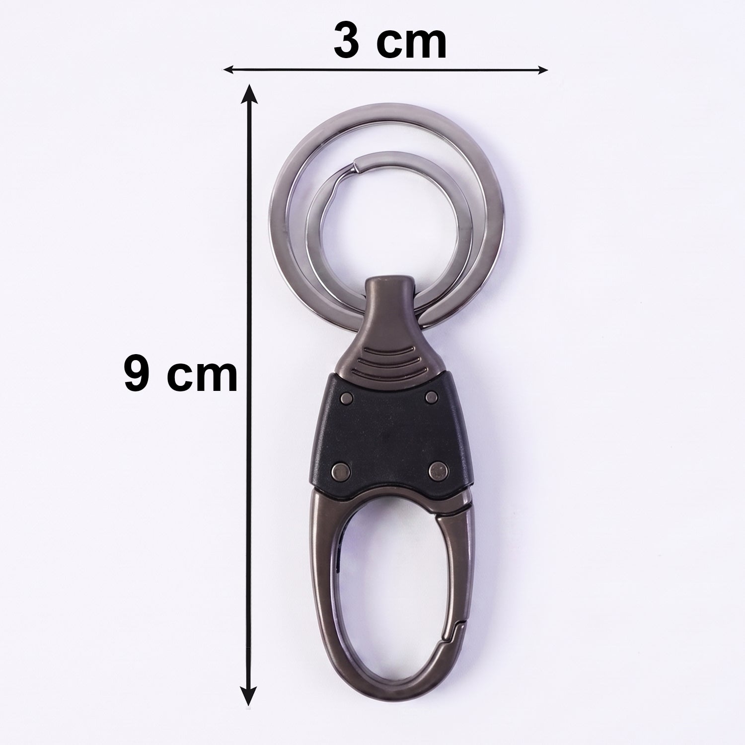 Angled view of the rotating swivel mechanism on the key holder