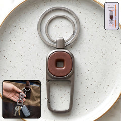 Premium Metal Key Holder with Secure and Stylish Keychain (1 Pc)