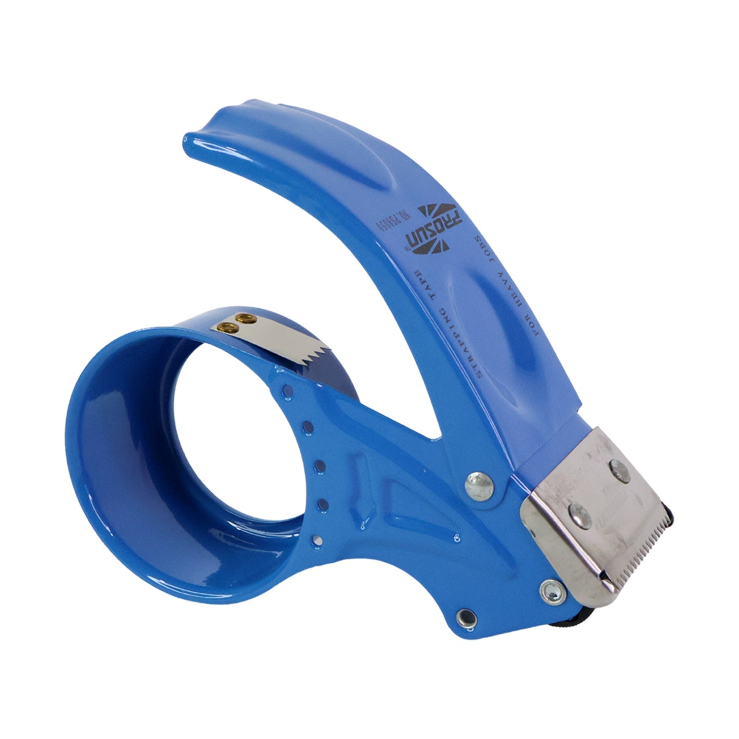 Tape dispenser in use cutting packaging tape