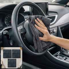 Soft Absorbent Microfiber Cleaning Towel 30 x 30 Cm Pack of 3 Lint Free (3 Pc)