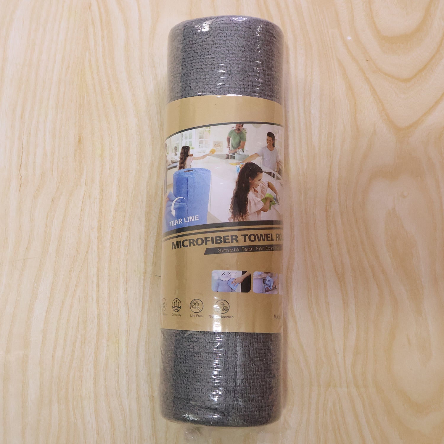 Disposable Cleaning Cloth Roll, Reusable Microfiber Kitchen Towel, Tear-Off (1 Roll)