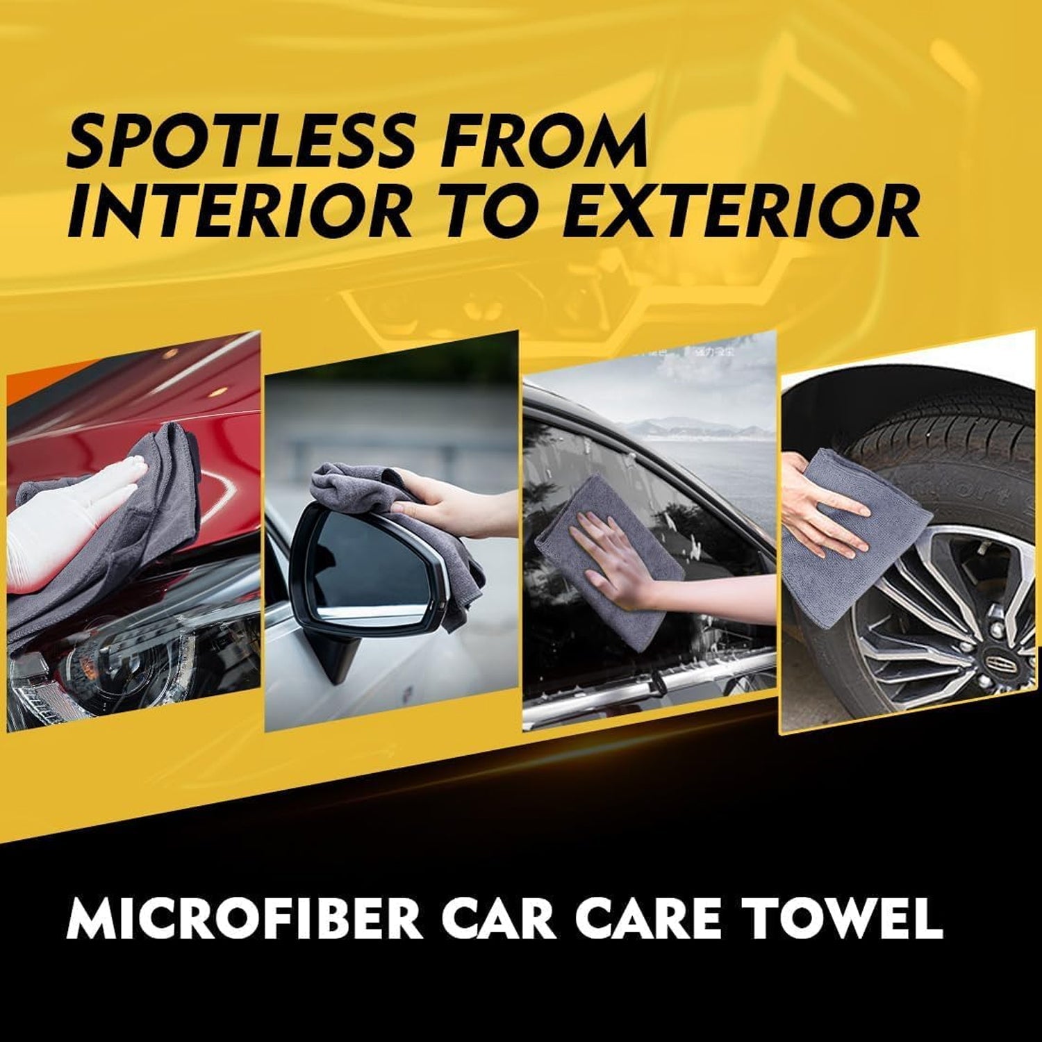 Soft Absorbent Microfiber Cleaning Towel 30 x 30 Cm Pack of 3 Lint Free (3 Pc)