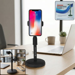 Adjustable 360Â° rotating mobile phone holder stand with heavy base