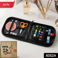 33 Pc Mini Sewing Kit with Zipper Case Portable Stitching Kit