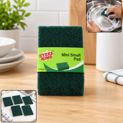 Scrub Sponge Pads – Aqua Green, Pack of 5 for Home | Velvet Wipe