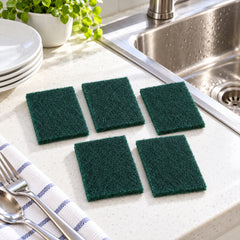 Scrub Sponge Pads – Aqua Green, Pack of 5 for Home | Velvet Wipe