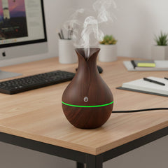 Mini Wooden Vase Pot Diffuser humidifier feature close-up