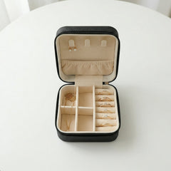 Mini PU leather jewellery travel box portable compact organizer India