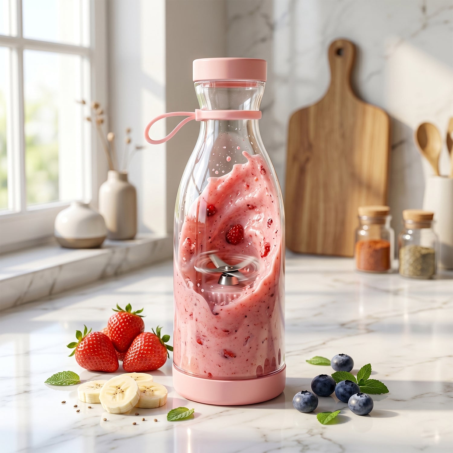 Portable Electric Juicer Blender Bottle 380 ML