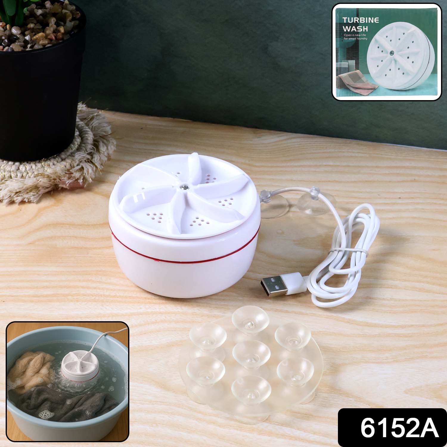 Mini Turbo Washing Machine â€“ Portable USB Washer for Home & Small Spaces