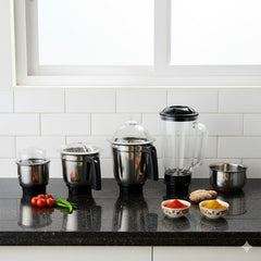 Orbit mixer grinder stainless steel jars