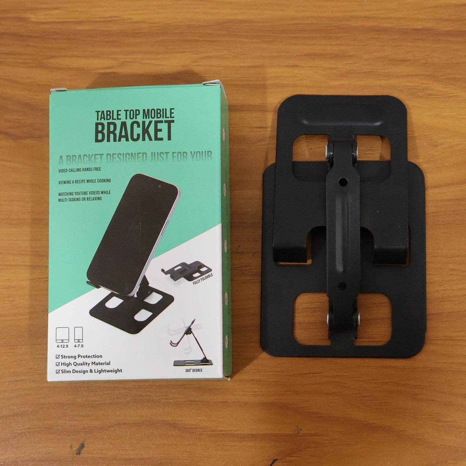 Adjustable Metal Tabletop Mobile Stand â€“ Foldable & Stable