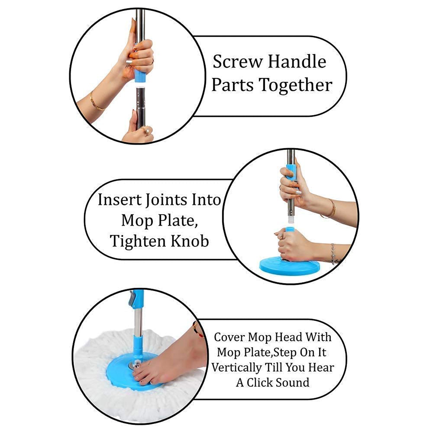 Microfiber Mop Head & Collapsible Rod