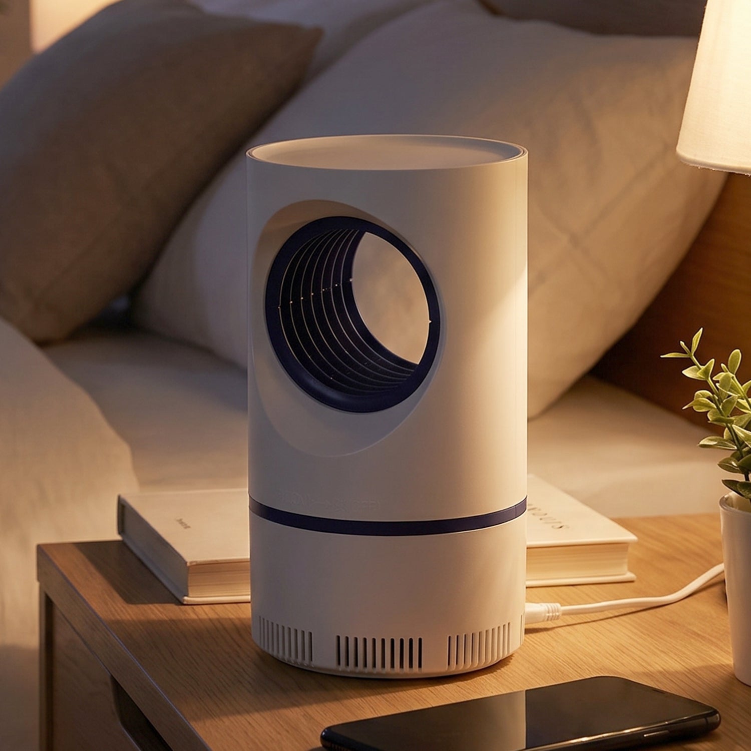 Indoor insect killer with UV attraction and suction fan