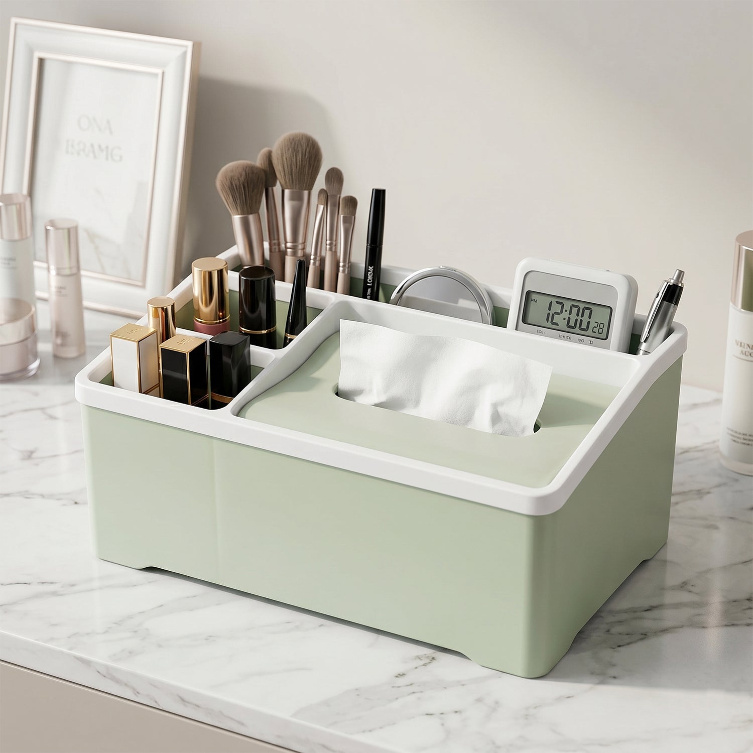 Multi-compartment Plastic Organizer Box
