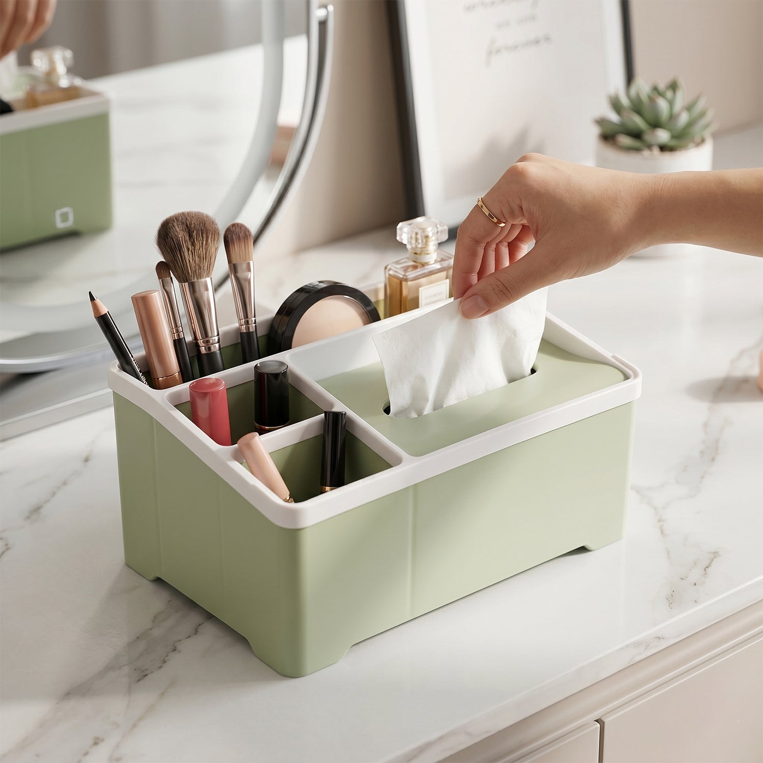 Plastic Organizer Box for Desk or Dressing Table