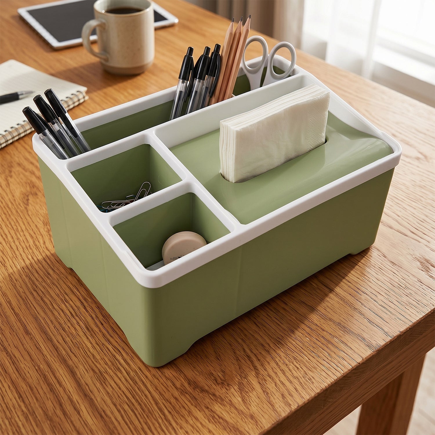 Multipurpose Plastic Storage Organizer Box with Compartments (1 Pc)