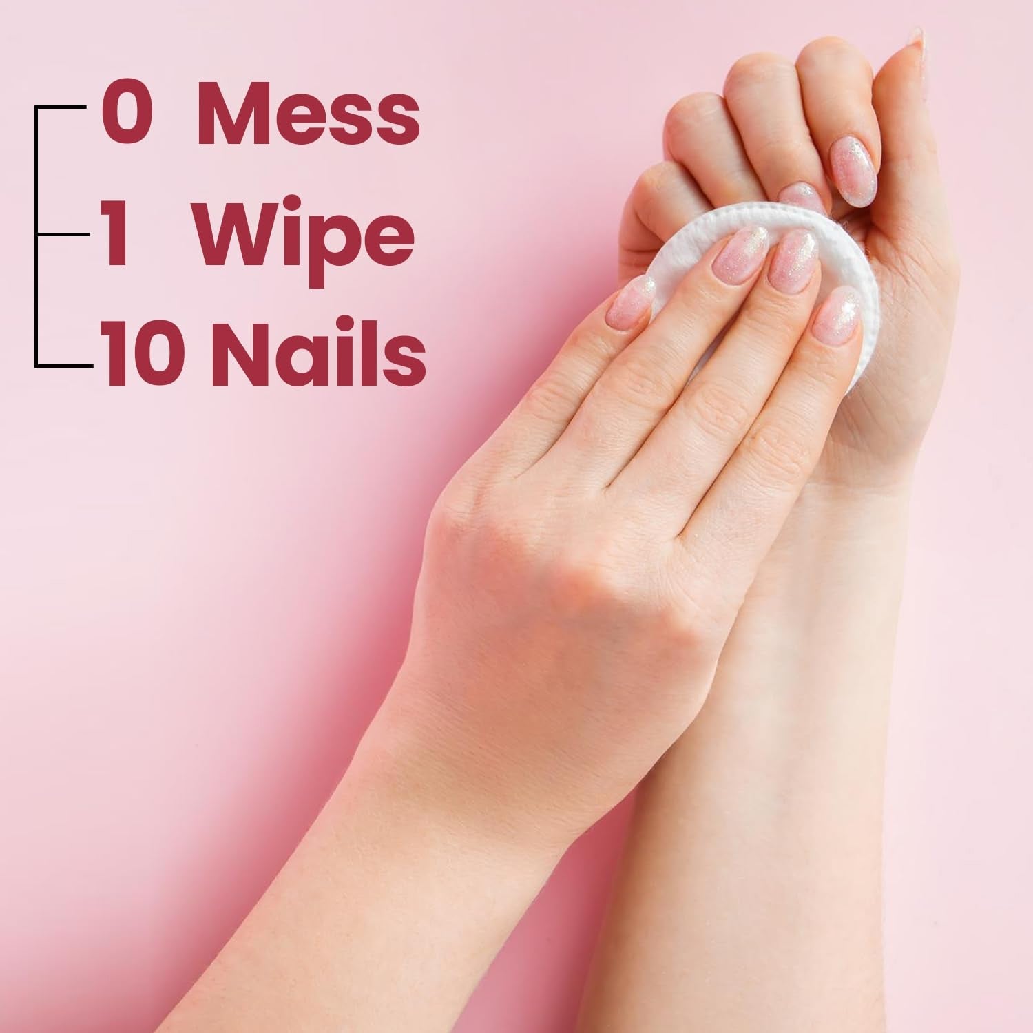 Gentle nail polish remover wipe by Wetwisk