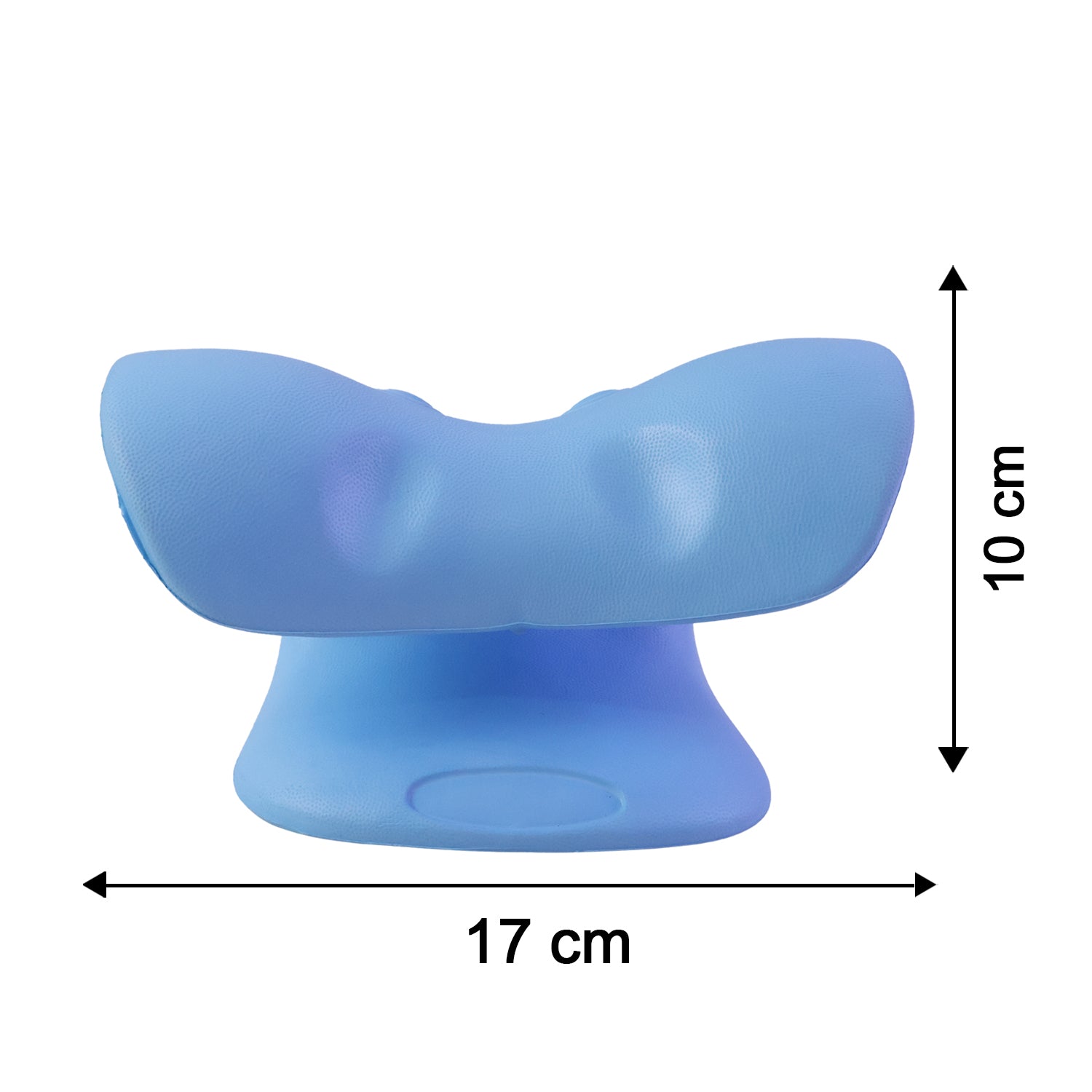 Neck support pillow size guide showing dimensions in centimeters
