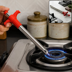 Apex stainless steel gas lighter with trigger grip