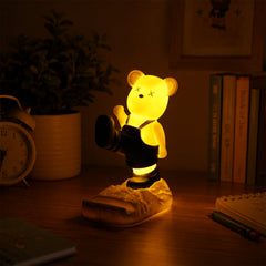 Magnetic Bear LED Light Phone Stand Night Lamp for Desk and Kids Room (1 Pc)
