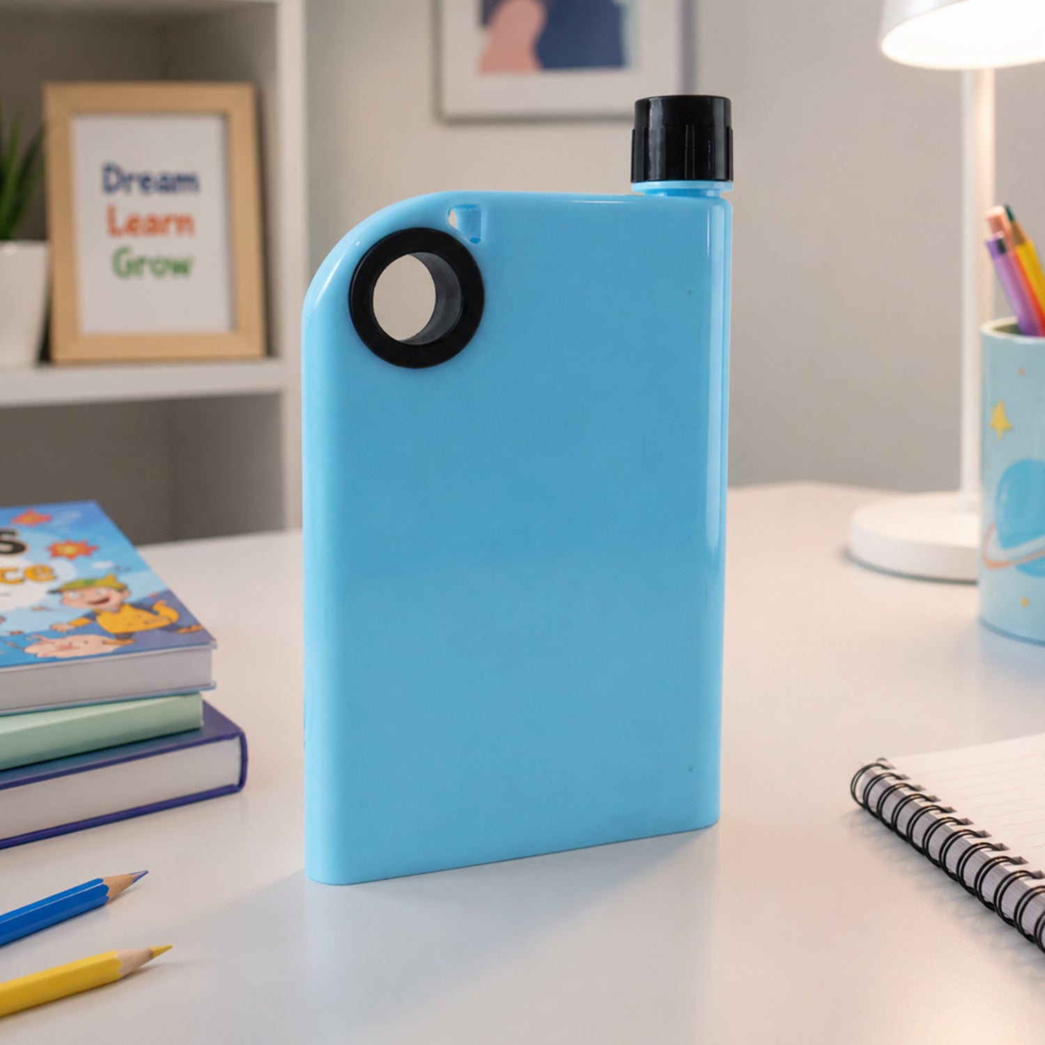 A5 Memo Shape Water Bottle 420 ML Slim Flat Portable (1 Pc)