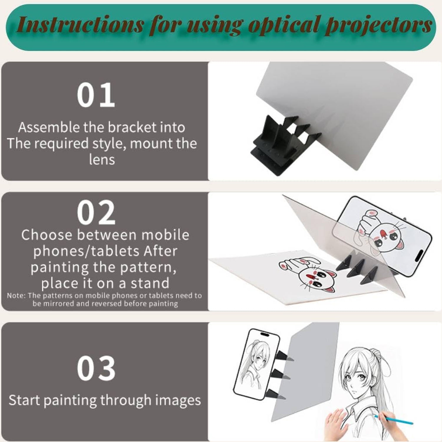 Assembly Parts for Drawing Projector Kit