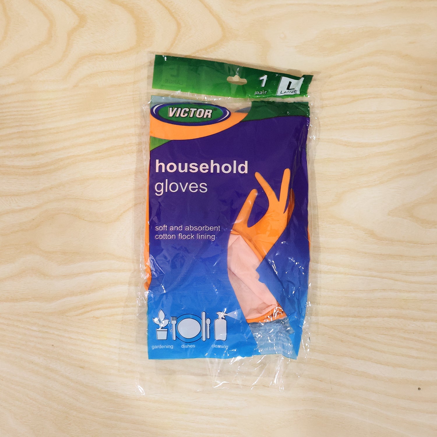 Orange rubber gloves for daily use