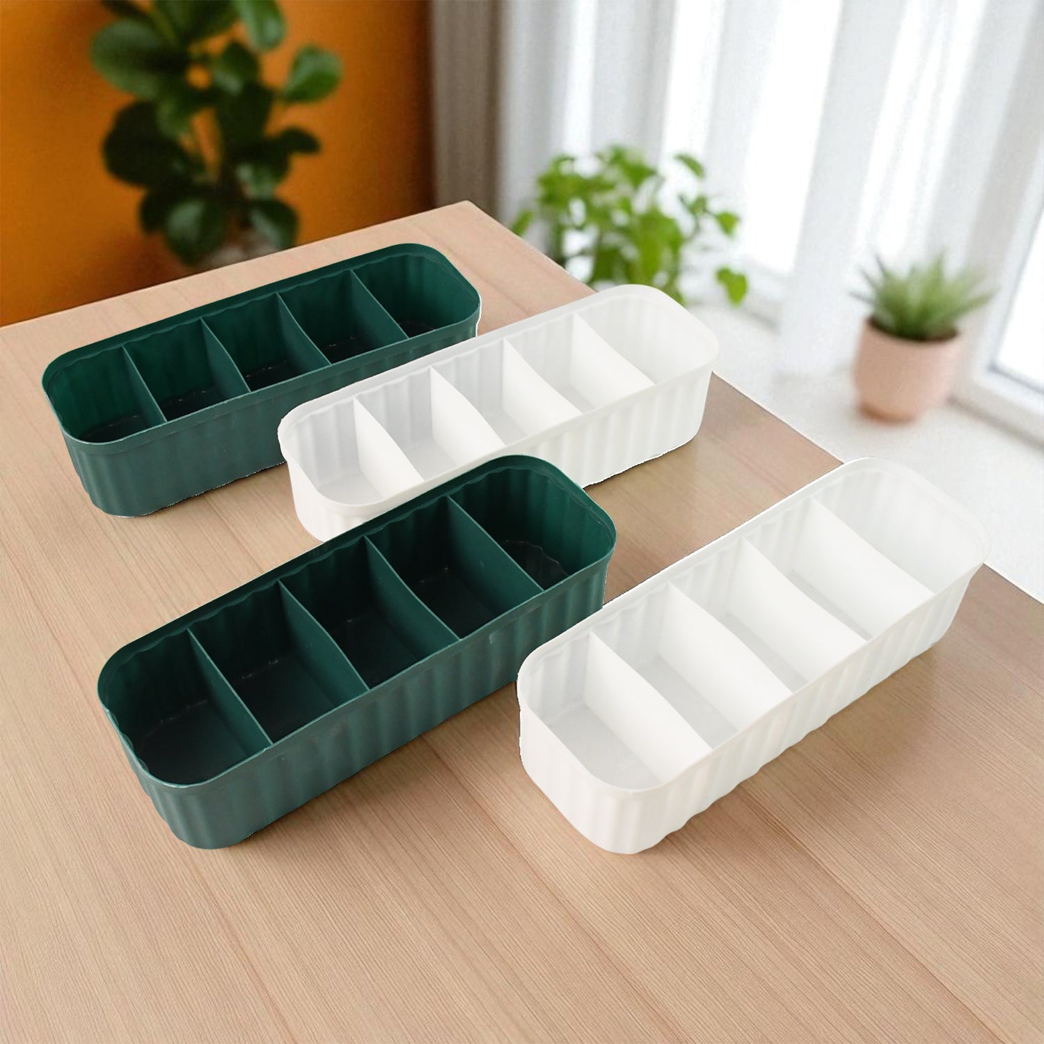 Image showing dimensions of the 5-compartment drawer organizer