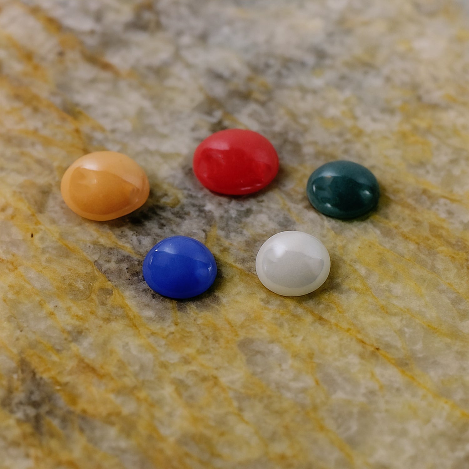 Panch Ratna stones set glowing with natural colors