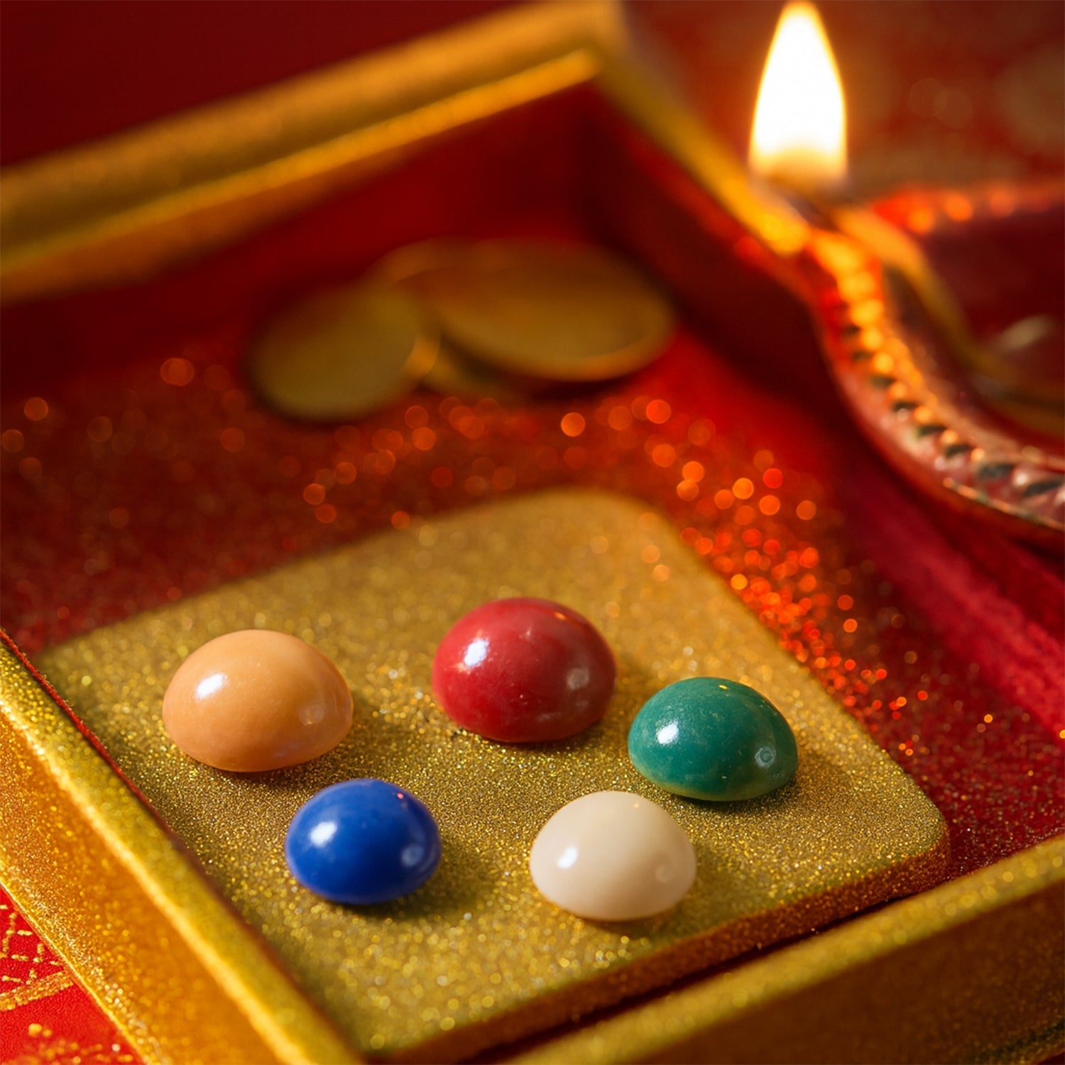 Premium Panch Ratna Stone Set - 5 Auspicious Gemstones