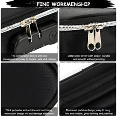 4 Layer Zipper Stationery Pouch Pencil Case with Combination Lock for Students