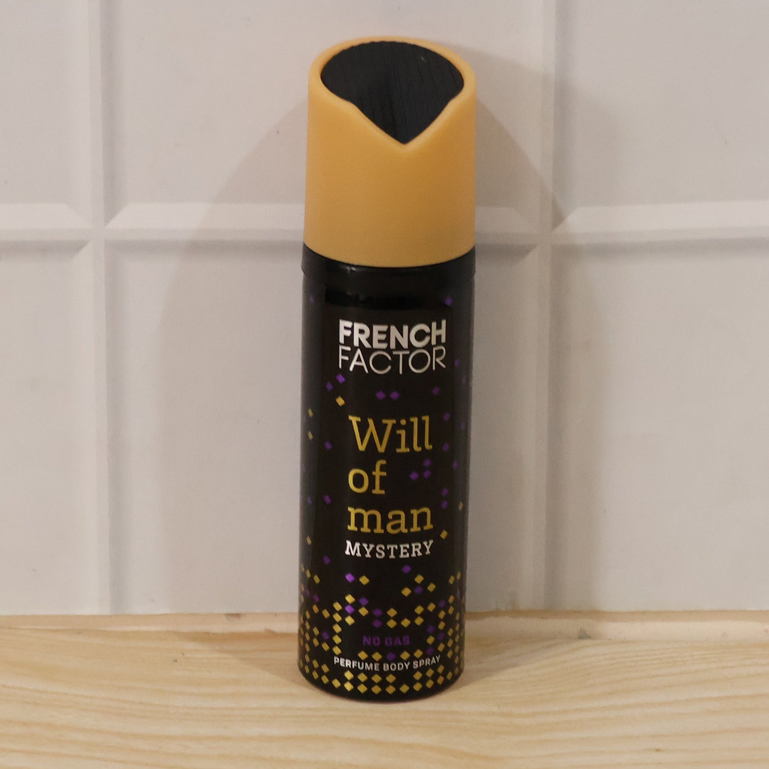 French Factor Will of Man Mystery Body Spray Packaging