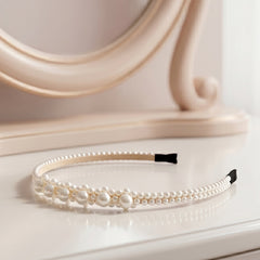 Pearl Beaded Designer Hairband for Women Stylish Headband (1 Pc)