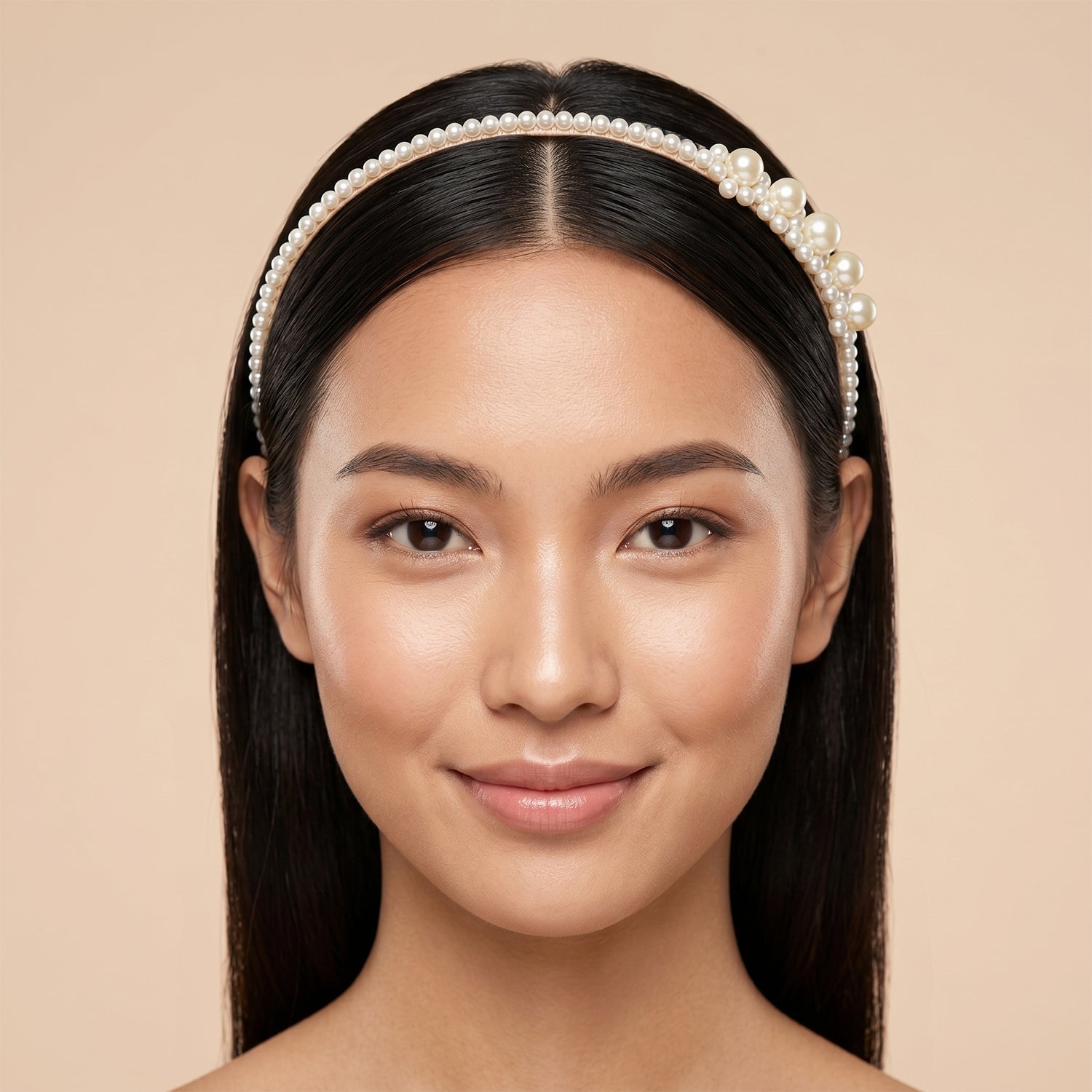 Pearl Beaded Designer Hairband for Women Stylish Headband (1 Pc)